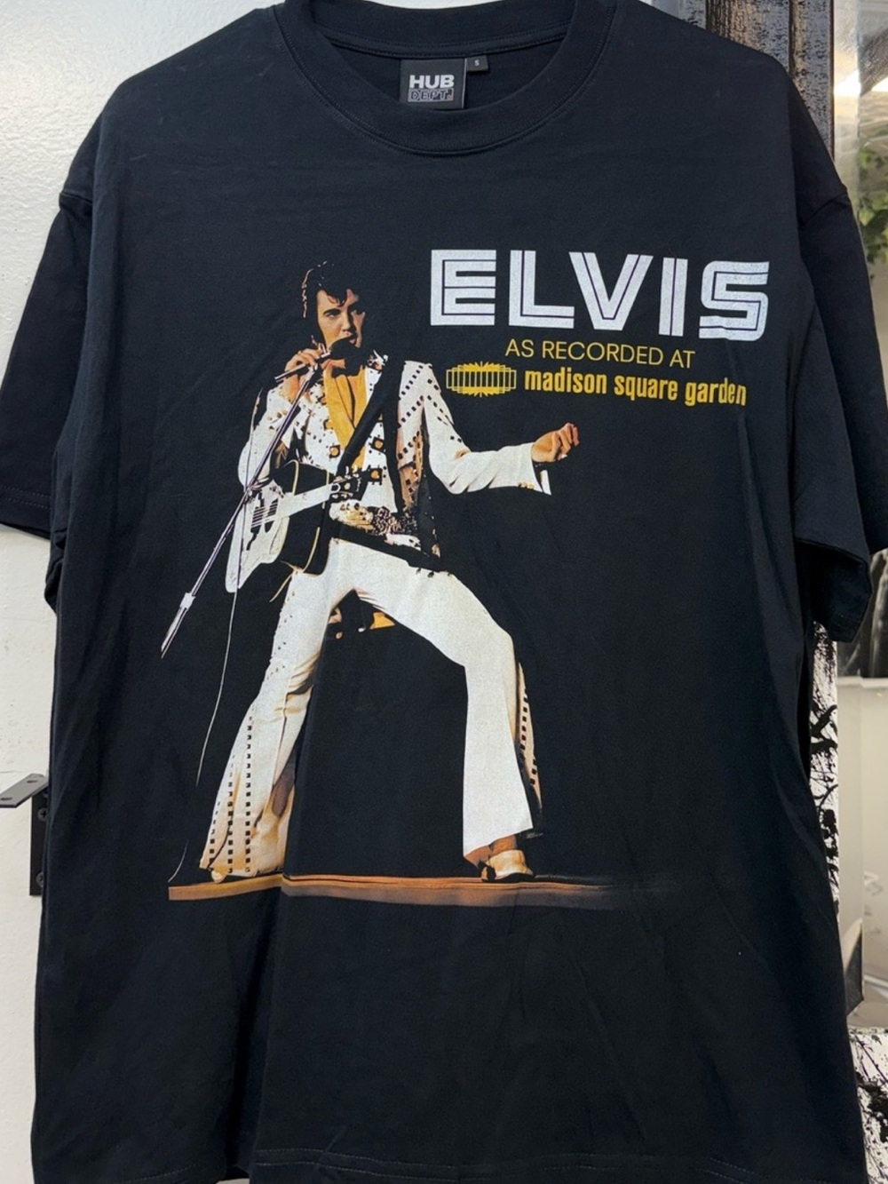 ELVIS Presley rock band tee Madison Square Garden concert Graphic Tee - Black